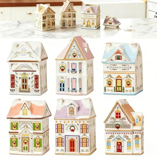 6-Piece Mini Christmas Gingerbread Houses Spice...