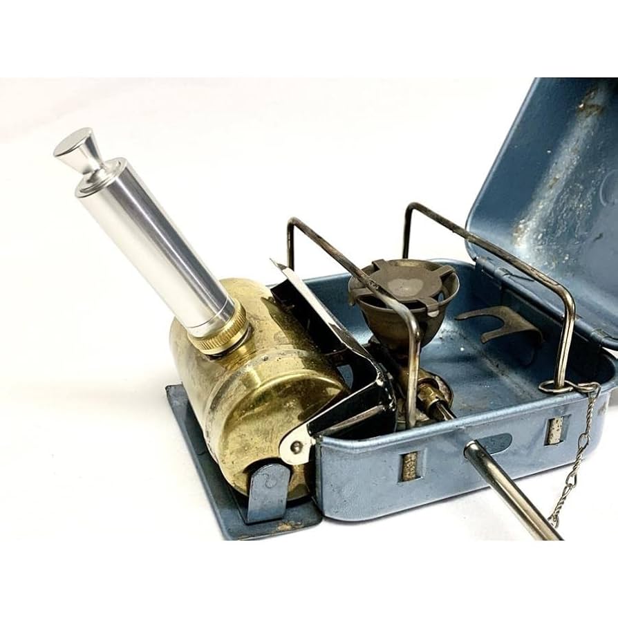 ＝☆OPTIMUS 8R ☆＝エンボスケース/リストア再塗装済/純正ミニポンプ付 OPTIMUS 8R / オプティマス8R 筆記体エンボスロゴ メッキタンク