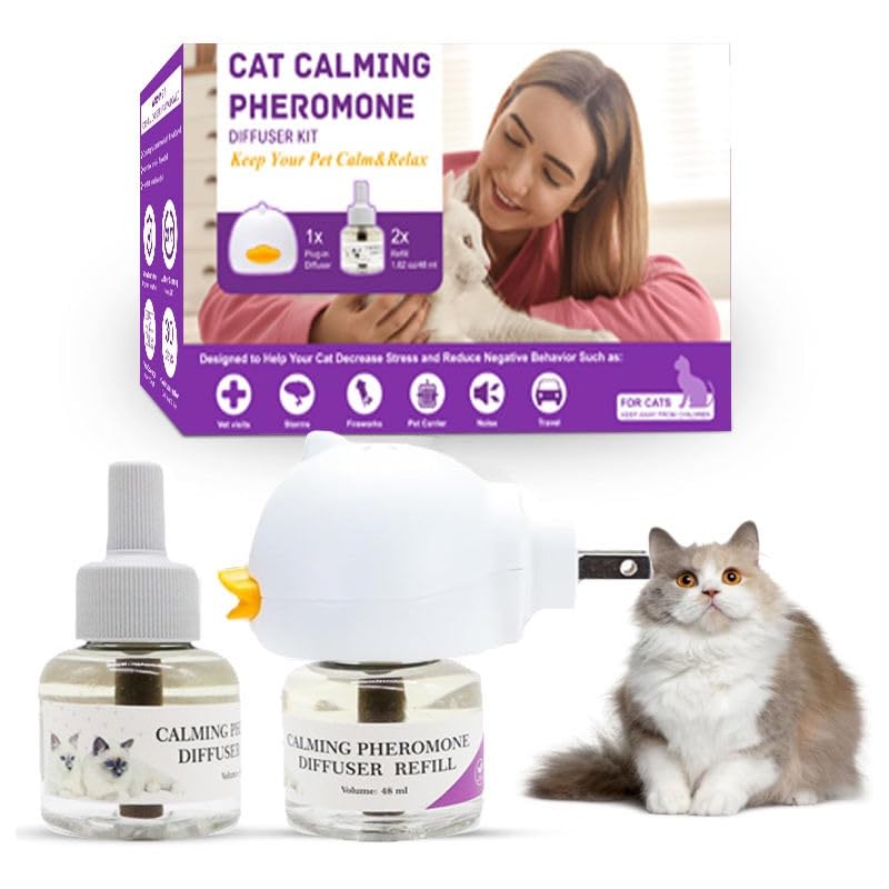 ELVIAN Advanced Cat Calming Diffuser Refills – 60-Day Pheromone Strength Formula, Effective Stress & Anxiety Relief for Cats, Helps with Scratching, Spraying, Loud Noises & Behavior Issues - image 2