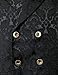 ZEROYAA Mens Gothic Steampunk Double Breasted Jacquard Brocade Vest Waistcoat Sleeveless Tailcoat ZLSV11 Black X Large