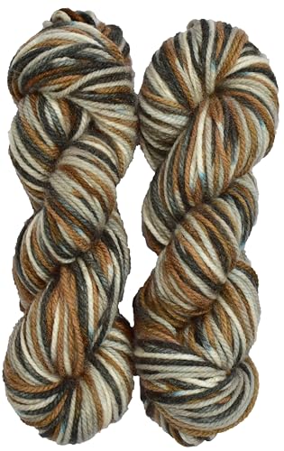 Image of OSWAL Knitting Yarn Thick Chunky Wool, Varsha Coffee Mix 300 GMS Best Used with Knitting Needles, Crochet Needles Wool Yarn for Knitting.-SA Art-ABCA