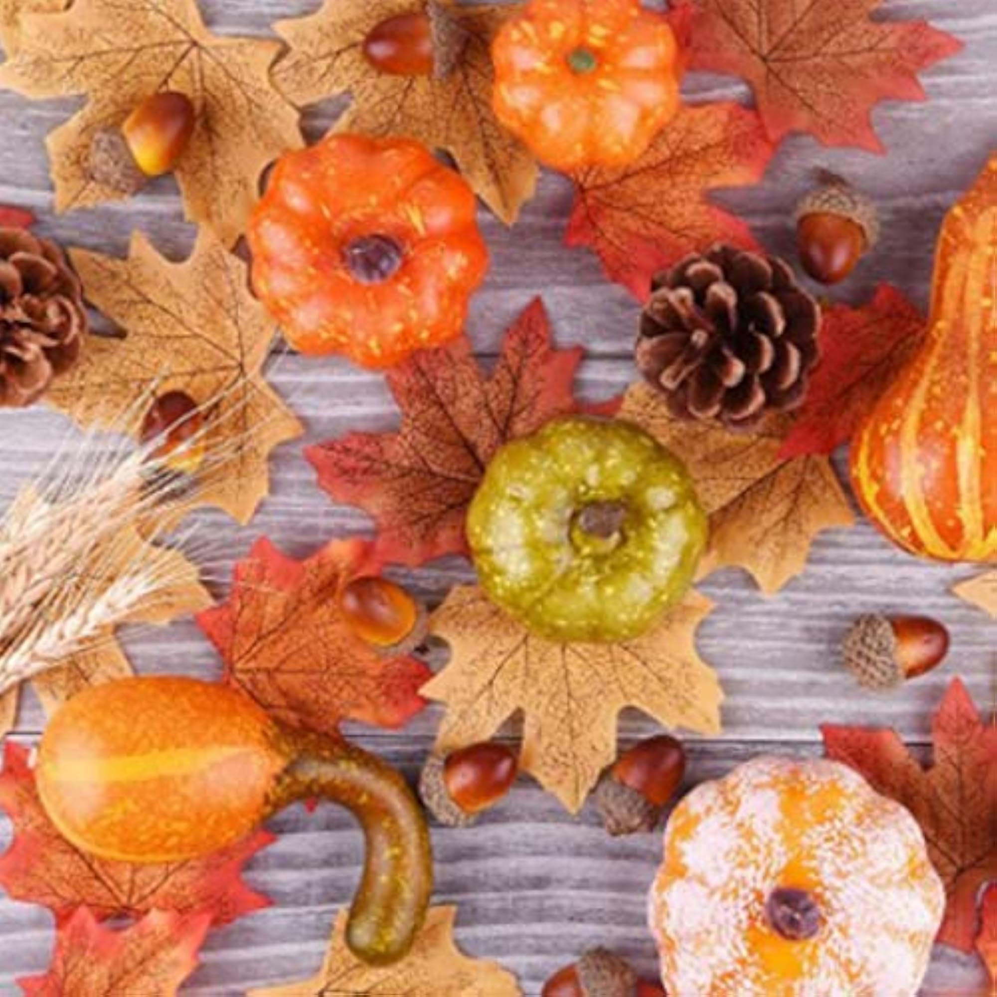 Fake Home Decor Gift Vegetables Artificial Pumpkin Maple Leaf