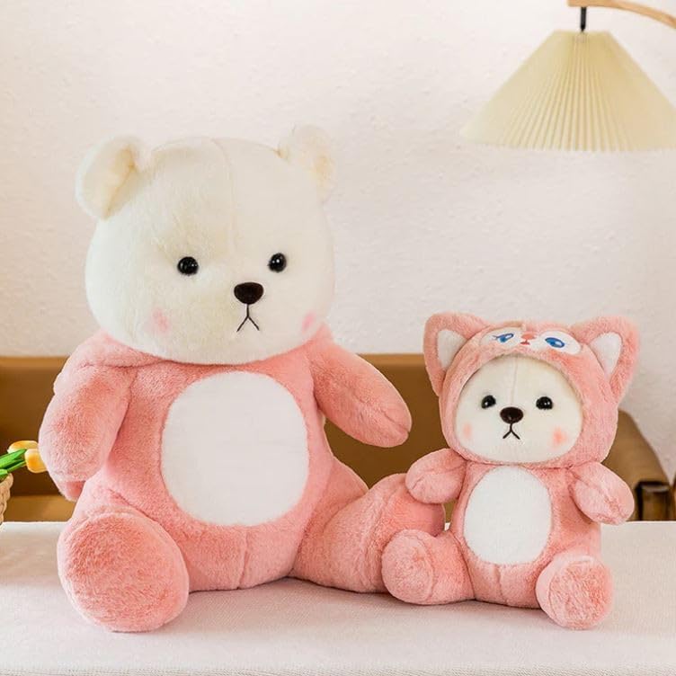 Image of ZEXSAZONE Toy Cute Rainbow Colored Huggable Teddy Bear | 30 cm | Plushie Soft Toys for Kids | Plush Soft Toys for Baby Boys and Girls Kids - Teddy | Best Valentine Gift (Pink)