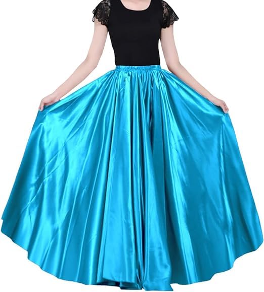 Image of Radhika 'n' Dhaanya creation Women's Silk Fabric Double Umbrella Lehenga Skirt Flare 8 to 9 mtrs.