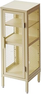 BURUCK スリムメッシュキャビネット 3段【ベージュ】