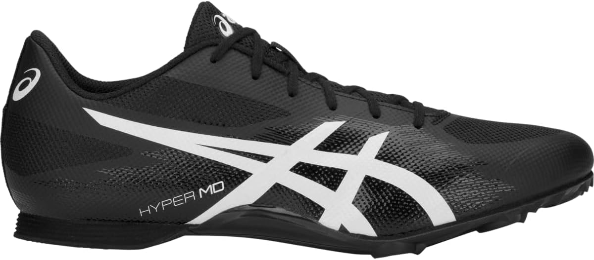 ASICS Men's Hyper MD 7 Track & Field Shoe, Black/White, 10 M US