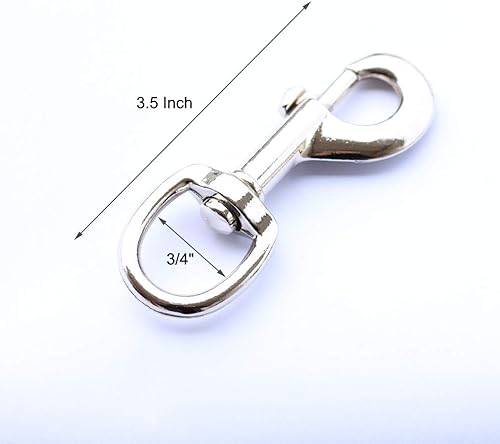 Miniatura 2 de 4 ganchos giratorios de bandera de 3.5 pulgadas, accesorios para asta de bandera, clips de perno de ojo resistentes para correa de mascotas, llavero