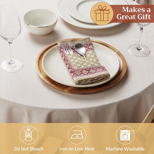 Servilletas de tela Maison d'Hermine, juego de 4 piezas de algodón suave para cenas elegantes. 5