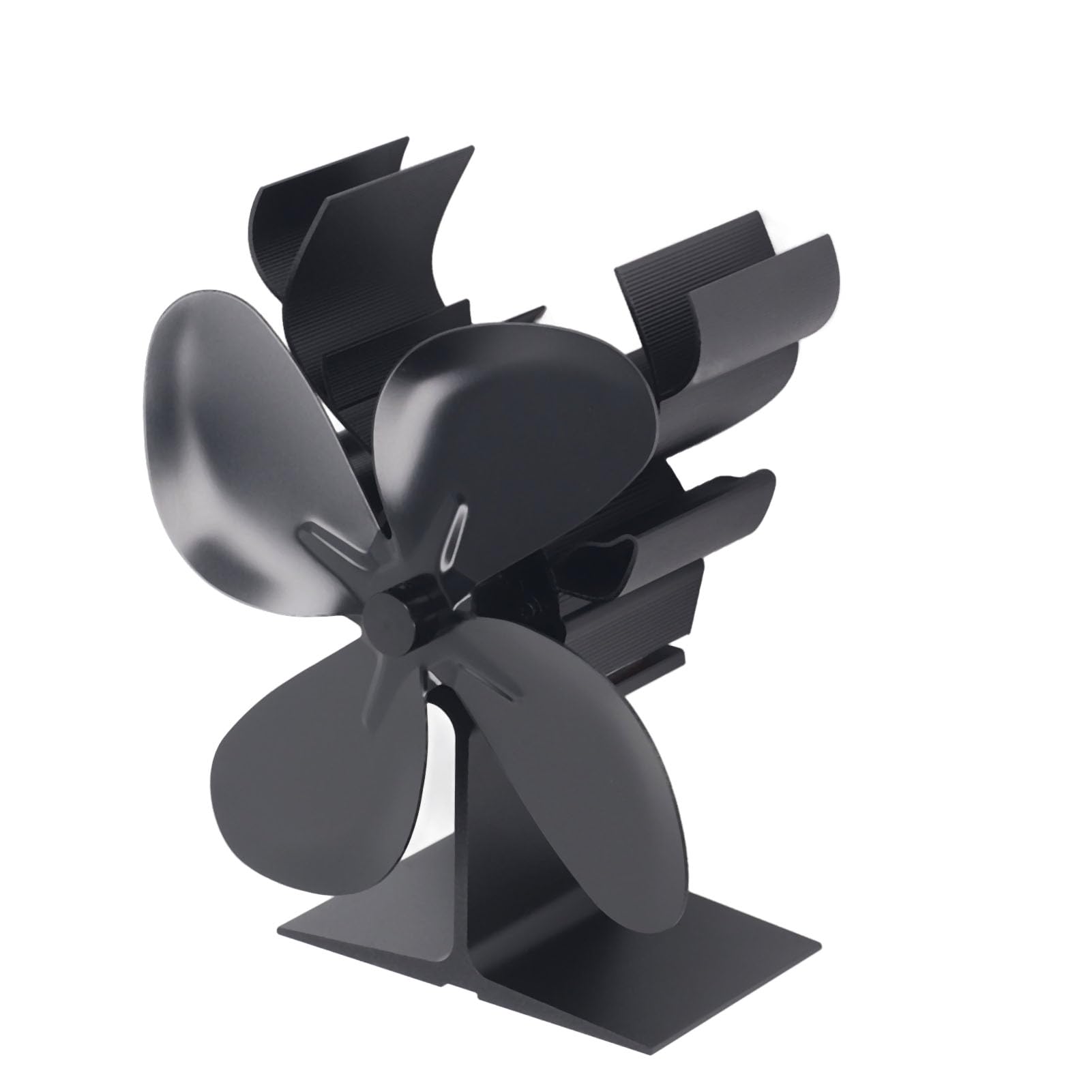 Ventilatore per Stufa a Legna con Grande Volume D'aria Alimentato a Calore per Caminetto, Funzionamento a Basso Rumore, Design Ecologico in Lega di Alluminio