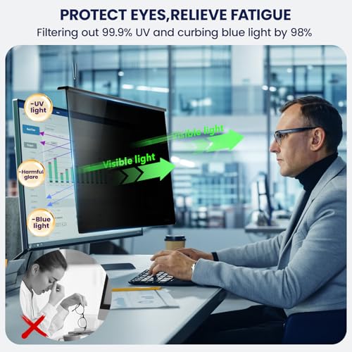 Image of 22 inch & 27 inch Hanging Magnetic Computer Privacy Filter