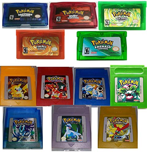 Pokemon Gameboy games Legacy Collection. All games for Gameboy Color (7) & Gameboy Advance (5) [Gameboy Color & Advance Collection 12 pack]