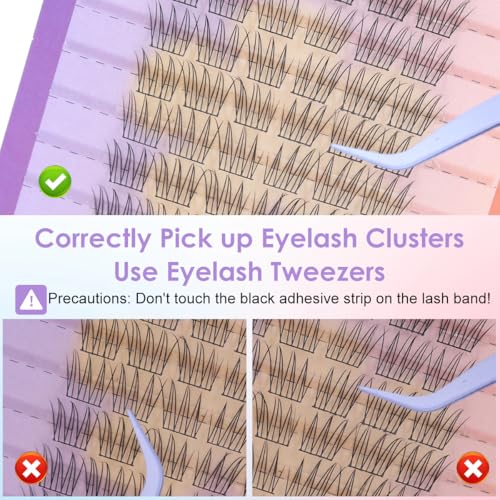 Image of MAYCREATE 60pcs 13mm Wispy Fake Eyelashes Lash Clusters Individual DIY Natural Manga Eye Lashes for Women Eyelash Extensions Pack False Eyelashes for Girls Daily Use (Non-Adhesive)