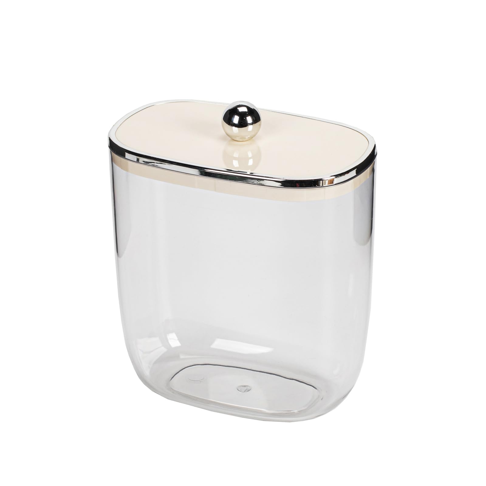 KEKEHOME 50oz Plastic Candy Jar with Lid for Office Desk, Cookie Storage Jar for Kitchen Counter, Apothecary Jar for Cotton Swabs, Balls, Cotton Pads,