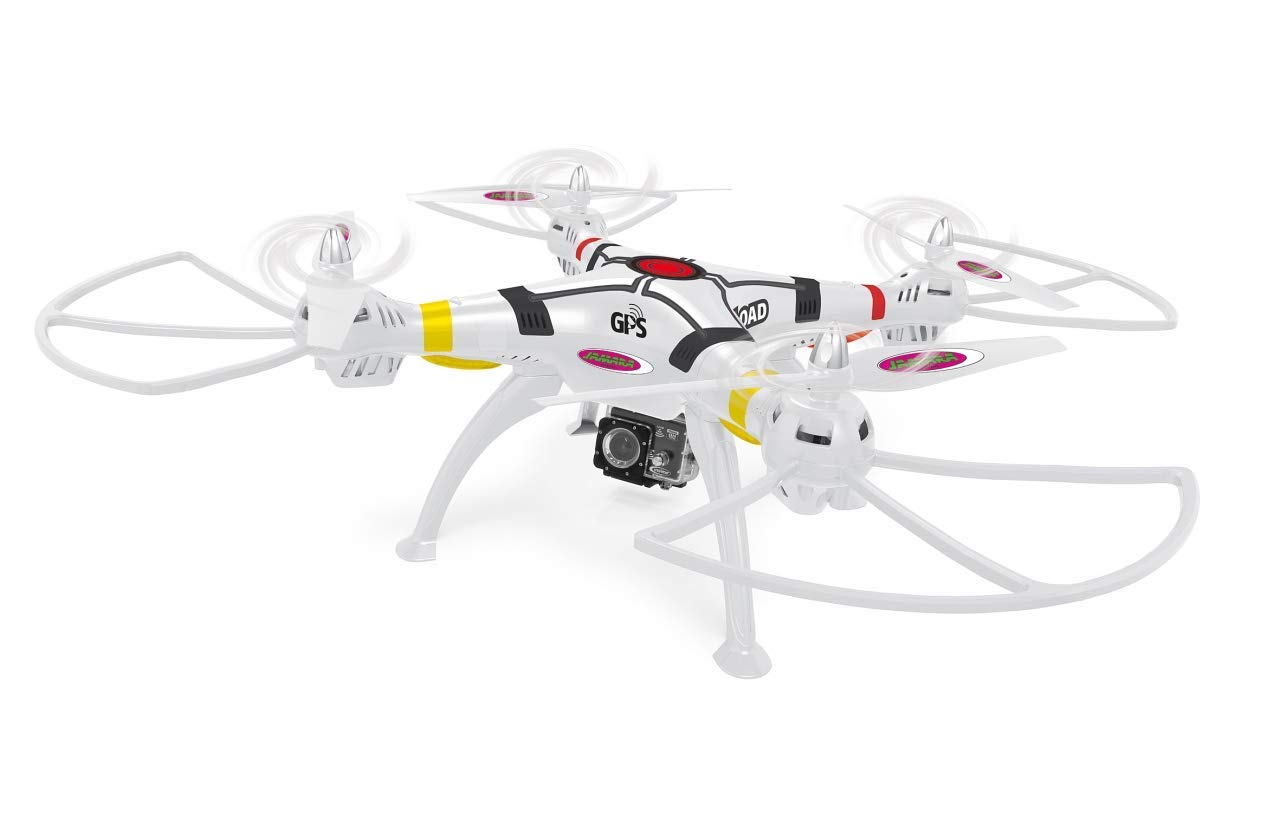 JAMARA 422026 Payload GPS Drone Altitude Full HD WiFi Coming Home, Quadrocopter, Drohne, Foto, Video, WiFi FPV Version mit HD Kamera, 350g Zuladung, ab 14 Jahre, automatische Höhenkontrolle, Weiß