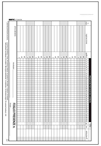 EDIPRO - E5144CN - Blocco presenze mensili 50x2