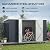 Outsunny 11' x 6' Outdoor Storage Shed, Galvanized Metal Utility Garden Tool House, 2 Vents and Lockable Door for Backyard, Bike, Patio, Garage, Lawn, Dark Gray