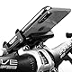 Retoo Fahrrad Handyhalterung Aluminium für Motorrad Scooter Fahrrad e-Bike Rennrad Mountainbike Universal Handy Halter für Fahrradlenker Schnellspanner Drehbar 3.5-6.2 Zoll Schwarz