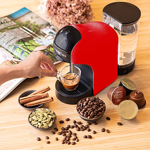 Mixpresso Dolce Gusto Machine, Latte Machine - Red & Black Cappuccino Machine Compatible With Nescafe Dolce Gusto #TOP5