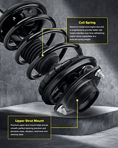 Image of PHILTOP Front Complete Struts Shock Absorber Compatible with 2011-2013 Fiesta, Struts with Coil Spring Assemblies #OE 172524 172525, 2 Packs