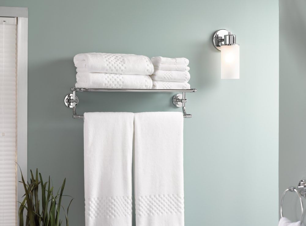 Super Sale 🛒 Moen DN0794CH Iso 24-Inch Wide Bathroom Hotel-Style Towel Shelf with Towel Bar, Chrome Best Promo Moen DN0794CH Iso 24-Inch Wide Bathroom Hotel-Style Towel Shelf with Towel Bar, Chrome