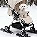 2Pcs Stroller Skis, Stroller Sled Snow Skis Winter Sledge Board Attachment Multi-Purpose for Snowfields Balance Bikes Fits Wheels 4.7