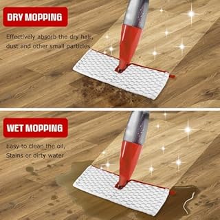 5 Pezzi per Vileda 1-2 Spray Max Lavapavimenti Ricambio Microfibra Kit, Panno in Riutilizzabile Scopa Lavapavimenti per Vileda Spray Max, per Adatto a Tutti i Pavimenti