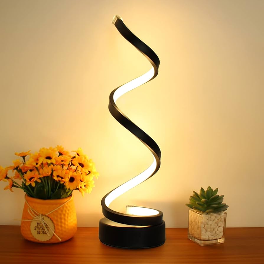 lvbde  LENIVER LED Table Lamp, Modern Minimalist Dimmable Spiral