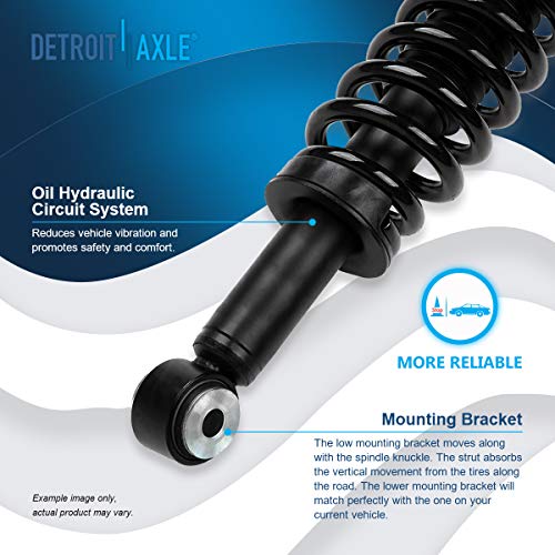 Image of Detroit Axle - 2pc Front Struts for 2007-2013 Ford Expedition Lincoln Navigator, 2 Complete Struts & Coil Springs Assembly 2008 2009 2010 2011 2012 Quick Install Ready Strut Shock Assembly