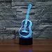 Produktbild KEEDA 3D Lampene, LED Touch Schreibtisch Lampe, Tischlampe Licht, LED Nachtlicht Kinder Dimmbar, 7 Farben Einzigartige Lichteffekte (Gitarre)