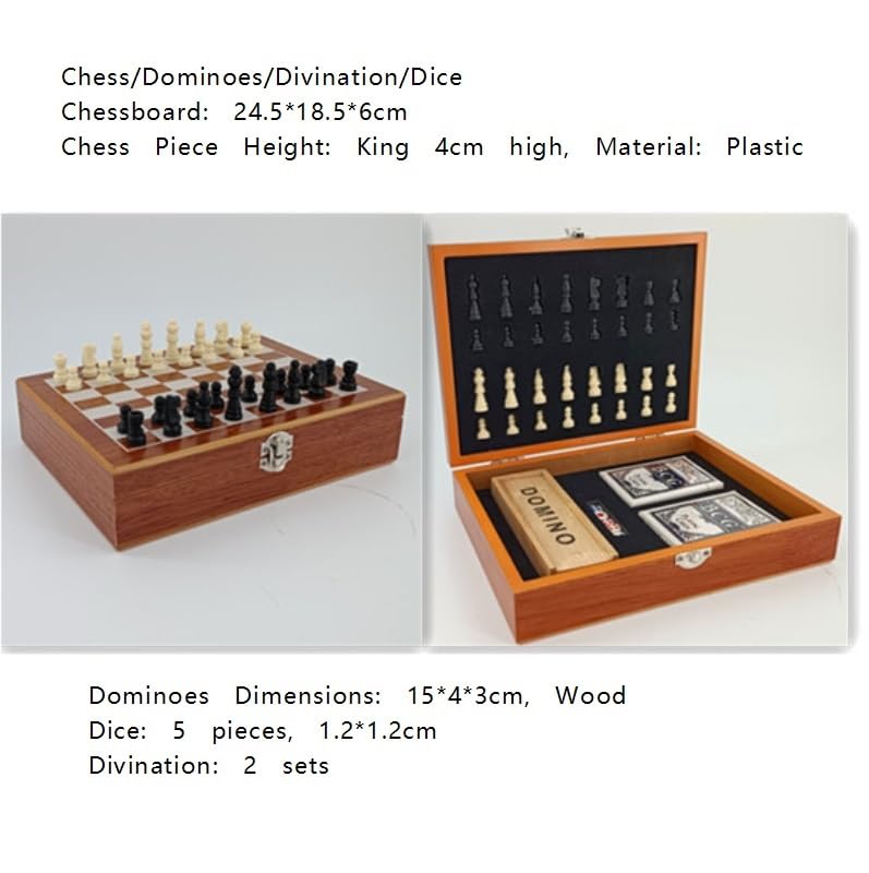 Ajedrez Juego de ajedrez de Madera Multifuncional for Viajes.