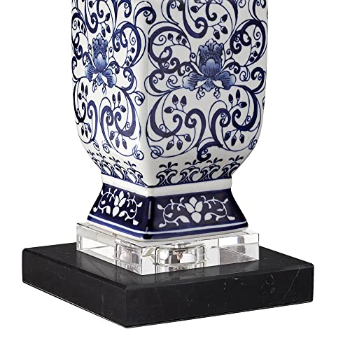Lámpara de mesa Barnes and Ivy Iris 28" de porcelana azul miniatura 5