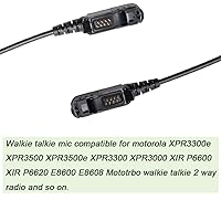 Vista 4 de Vibración de garganta Cable MIC Mini DIN Plug 6pin Conectar para Motorola XPR3000 3000E XPR3300 XPR3500 Walkie Talkie 2 Way Radio