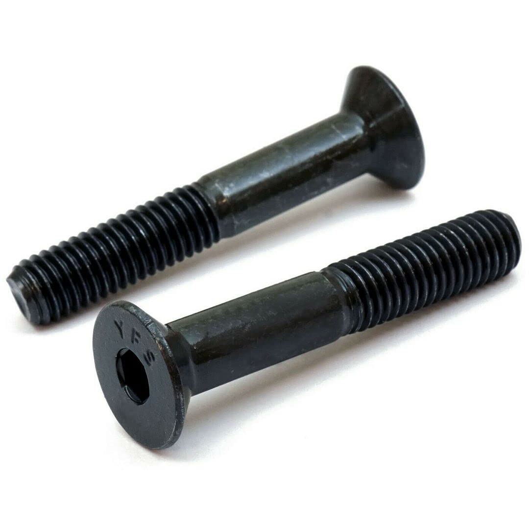 MonsterBolts - #8-32 x 1-1/4" Flat Head Socket Cap Screws, ASTM F8356, Alloy Steel, Black Oxide, 100 Pack