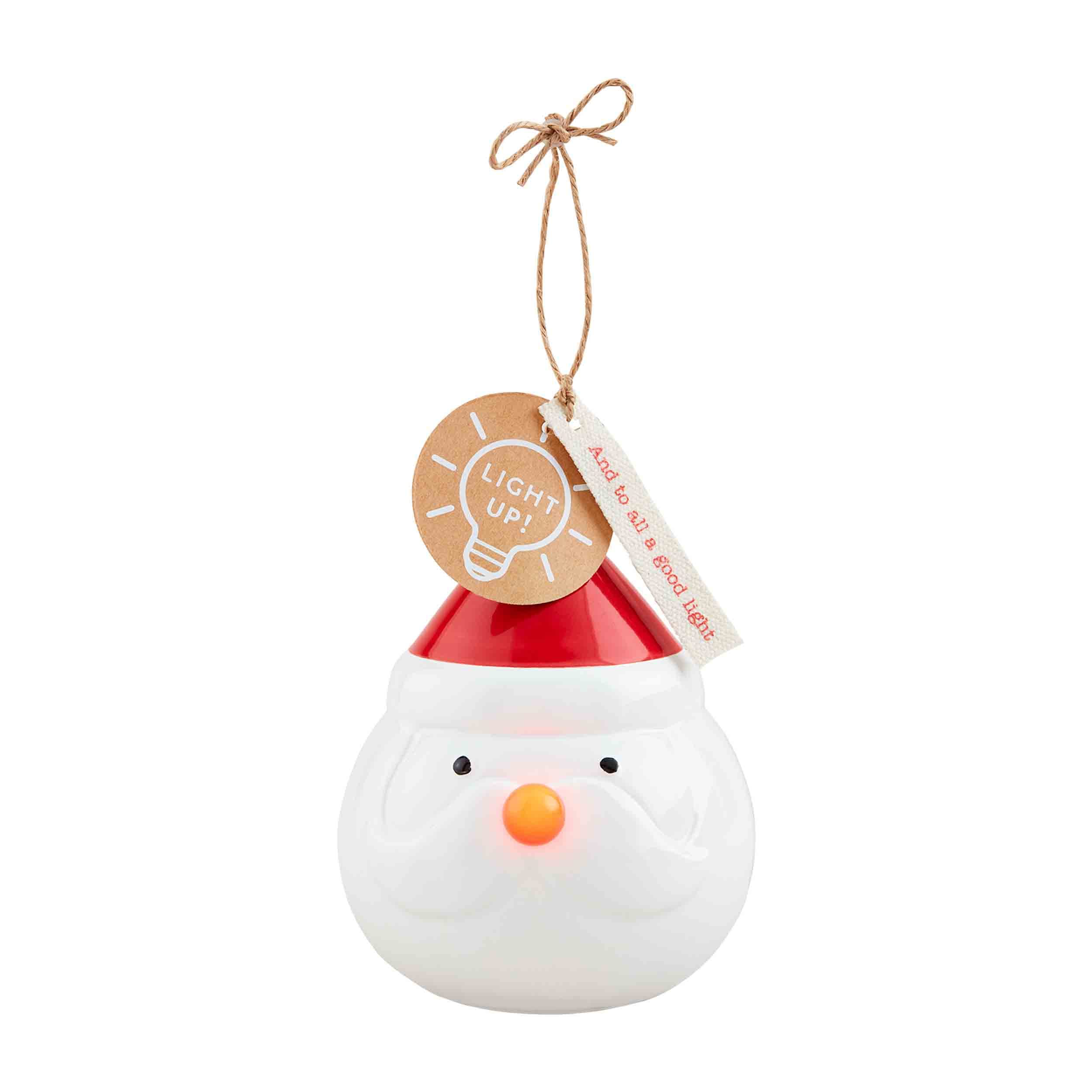 Amazon.com: Mud Pie Light Up Christmas Ornament, Santa, Approx 5