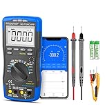 Voltmeter TRMS 6000 Counting AC/DC NCV 1000V 20A Bluetooth Test Digital Multimeter