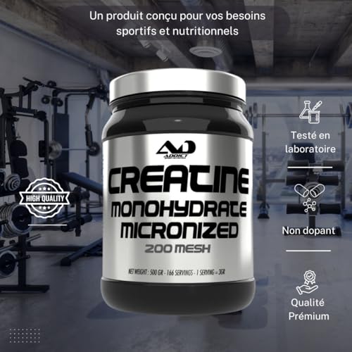 Addict sport nutrition - Créatine monohydrate - Pure & efficace pour force et endurance - Ergogène naturel pour musculation, sports explosifs - 100% sûr - Sans dopage - 200 caps – Image 7