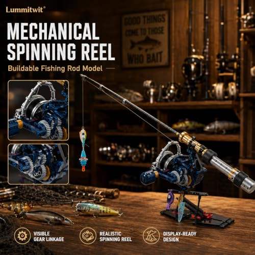 Lummitwit Spinning Reel Fishing Rod Building Blocks Kit (479 Pcs) by Lummitwit - Used condition - Image 5