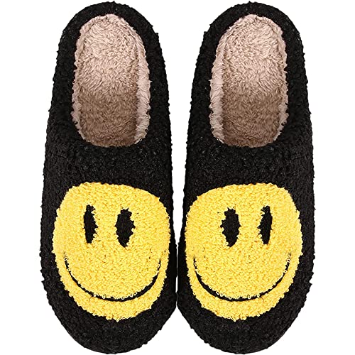 Women's Men's Retro Face MAMA Comfy Warm Plush Slip-On House Slipper for Winter Indoor Soft Cushion Non-slip Fluffy Slides2