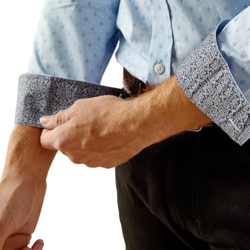 Ariat Men's Light Blue Wrinkle Free Donte Shirt3