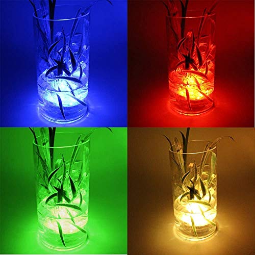 Submersible Led Lights Hot Tub Lights 2.8" Battery Powered10 Rgb Leds 16 Colors Changing Waterproof Underwater Lights With Ir Remote For Wedding Home Party Aquarium Base Fish Tank Hookah Tank(2Pcs) #TOP3