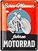 Produktbild LANOLU Retro Blechschild Echte Männer fahren Motorrad - Geschenkidee für Männer und Biker - lustige Blechschilder Sprüche, Schild für Werkstatt und Garage - Deko vintage Metallschild 15x20cm