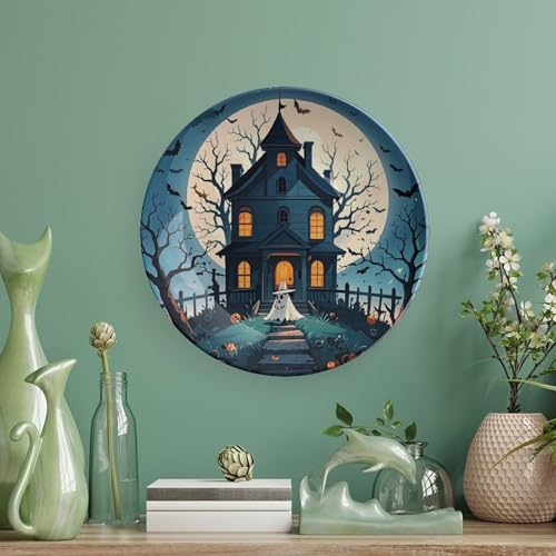 Plato decorativo de cerámica hueso Halloween 6 pulgadas miniatura 5