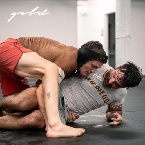 Gold BJJ Copricapo per Jiu Jitsu, Wrestling e MMA