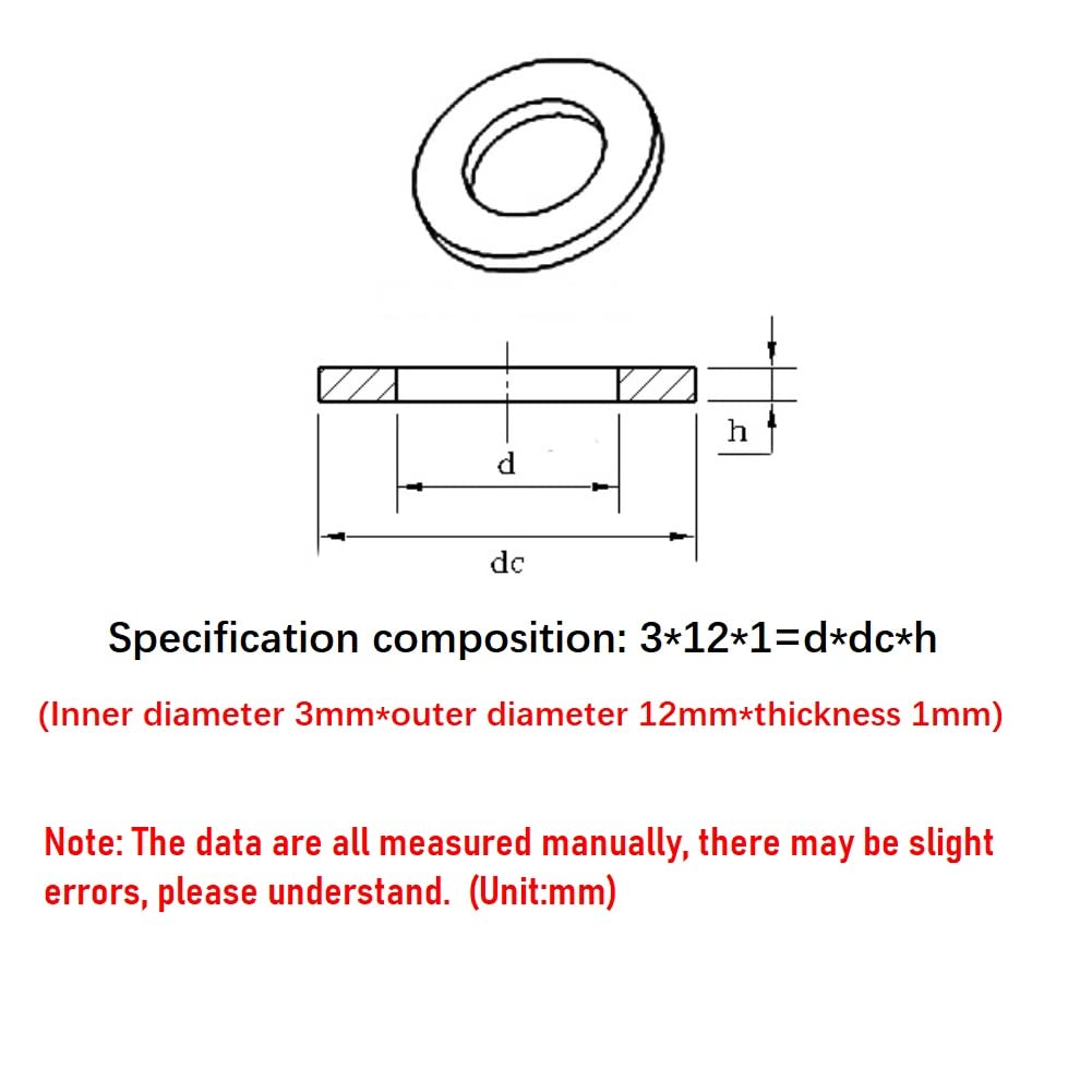 Rondelle Piatte M4 X 9mm - 100 Pezzi In Acciaio Al Carbonio - Per Fai Da Te, Riparazioni E Meccanica - Foto 7