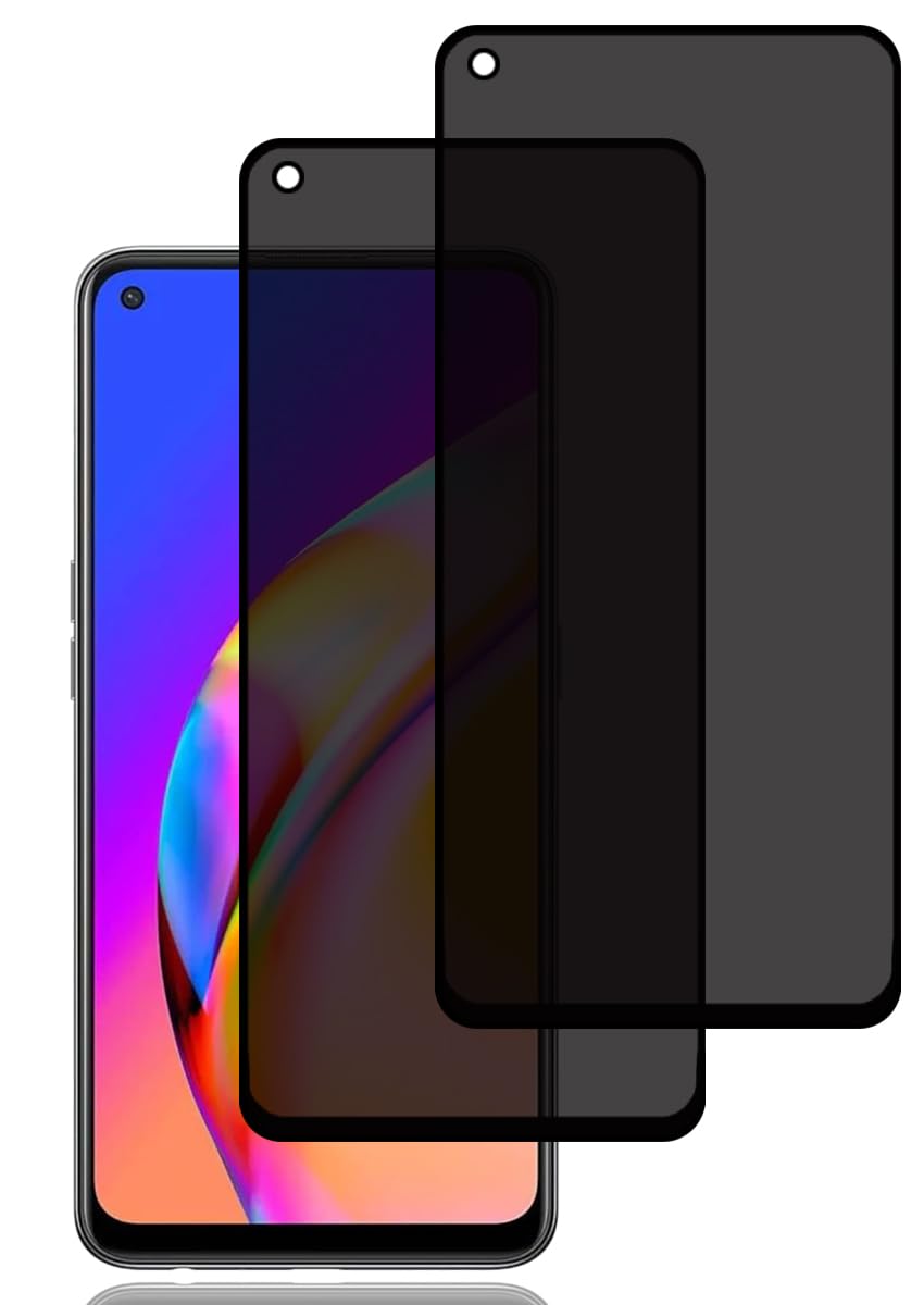 BCHKLAIPrivacy Screen Protector for Oppo A74 4G/Oppo A94 5G [2 Pack],  Anti-Spy Tempered Glass Film, 9H Hardness, Anti Scratch, Anti Fingerprint
