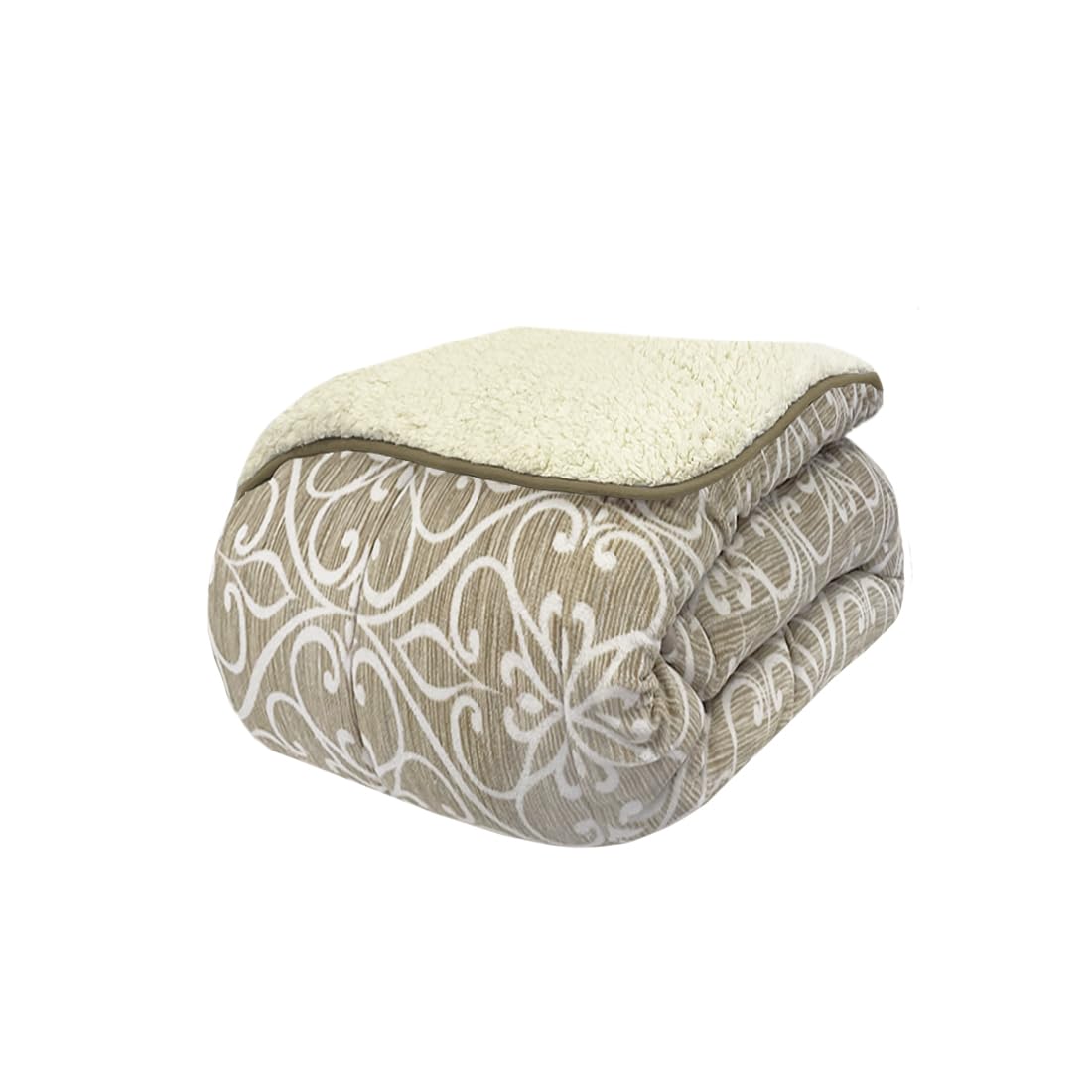 Acomoda Textil – Edredón Nórdico de Sedalina con Borreguito. Edredón Sherpa Estampado para Cama de 135 y 150, Manta Cama Matrimonio y Sofá de Invierno, Cálida y Suave. (Corona, 240x250 cm)