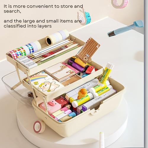 Image of KiZY Girl Kid Hair Accessories Storage Box | Hair Ties-Clips, Bow-Ribbon-Headband, Jewelry Organizer | Portable Case | Available in Multiple Design-Color. (Pack of - 1, Kid Brown)