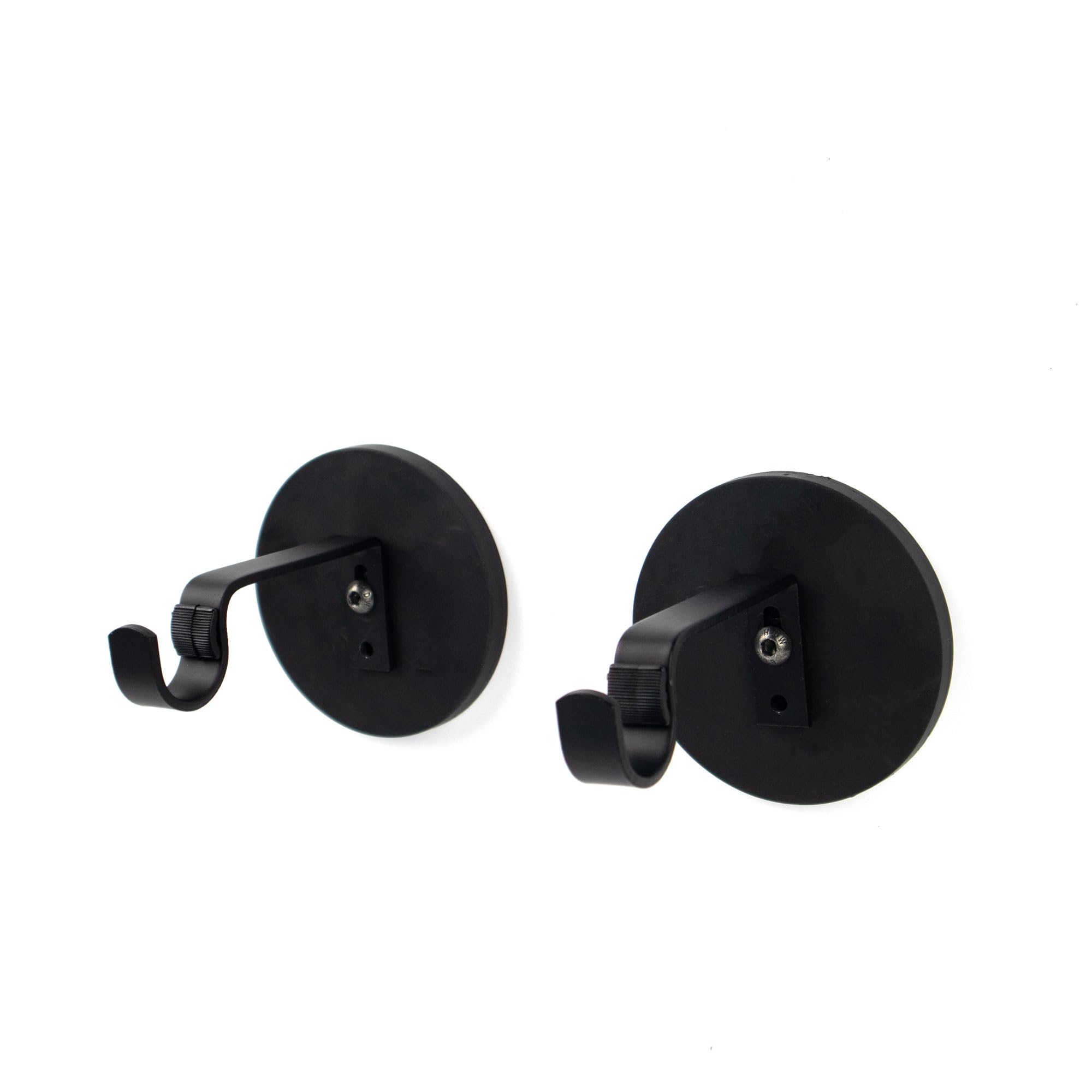 Lot de 2 Supports de Tringle magnétique pour Tringle diamètre 20mm. Support de Tringle sans percer ni Coller (Noir)