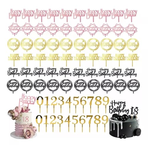 Opiniones y reviews de Pasteles chedraui de esta semana. 45 YUHOHO 160 piezas Letrero Diversa Decoración Pastel Feliz Cumpleaño,Decoración Acrílica para Tarta Feliz,Decoración Pastel Cumpleaños para Fiesta Cumpleaños,Letreros 0 al...