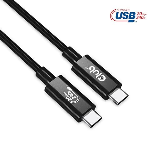 Miniatura 2 de Club 3D CAC-1575 USB4 Gen3x2 Tipo C a Cable bidireccional tipo C con carga de 240 W, transmisión de datos de 20 Gbps y soporta video 4K60Hz 2m -